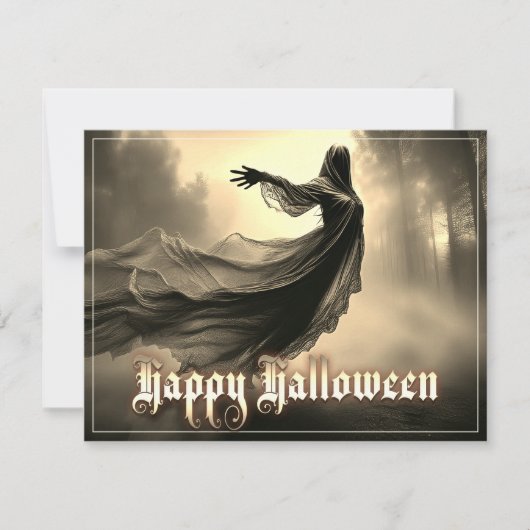 Black Vrouw Ghost in Hellscape - Halloween (Voorkant)