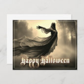 Black Vrouw Ghost in Hellscape - Halloween (Voorkant / Achterkant)