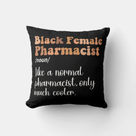 Black Vrouw Pharmacist Funny Definition Kussen