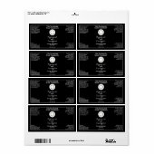 Black w curly text logo cosmetics bottle label  (Full Sheet)