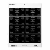 Black w white curly text cosmetics bottle label  (Full Sheet)