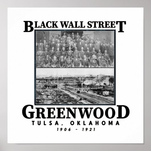 Black Wall Street Tulsa Massacre History Pride Poster (Voorkant)