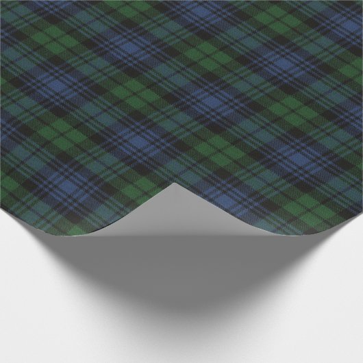Black Watch Ancient Scottish Tartan Cadeaupapier (Hoek)