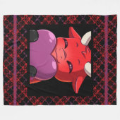 Black Watch Bullpew tartan-chat liefde Fleece Deken (Voorkant (Horizontaal))