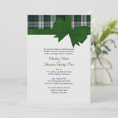 Black Watch Dress Plaid 2 Uitnodiging voor de brui (Staand voorkant)