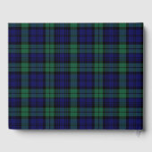 Black Watch Plaid et Thistle Mariage livre d'invit (Verso)