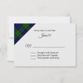 Black Watch Plaid Wedding RSVP (Devant)