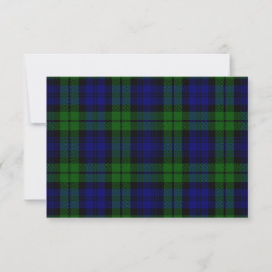 Black Watch Plaid Wedding RSVP (Dos)
