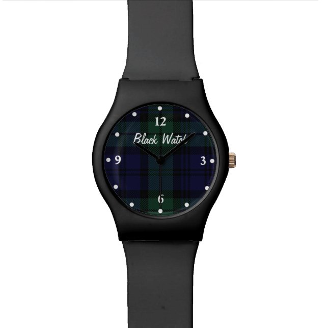 Black Watch Pset Custom Wrist Watch Horloge (Close Up)