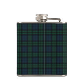 Black Watch Pset Tartan Scottish Thistle Monogram Heupfles (Achterkant)