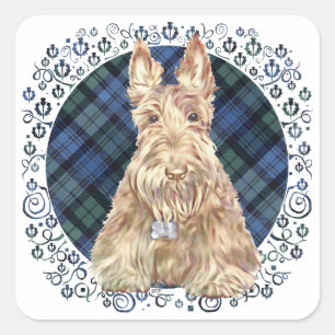 Black Watch Schotse ruit Vierkante Sticker