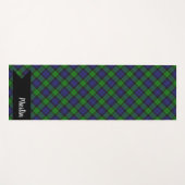 Black Watch Scottish Tartan Pset Pattern Yogamat (Voorkant (horizontaal))