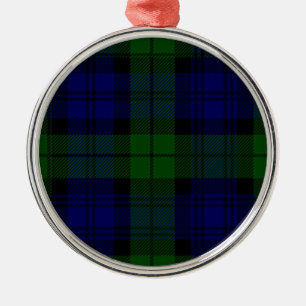 Black Watch Tartan Blauw Groen Schots Geruit Metalen Ornament