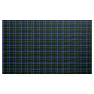 Black Watch Tartan Bleu et Vert Tissu Plaid