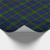 Black Watch Tartan Blue Green Pset Cadeaupapier (Hoek)