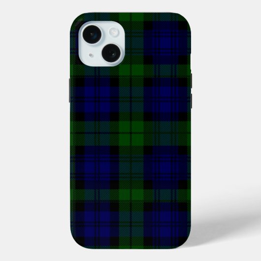 Black Watch Tartan Blue Green Pset Case-Mate iPhone Case (Achterkant)