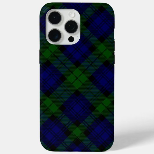 Black Watch Tartan Blue Green Pset Case-Mate iPhone Case (Achterkant)