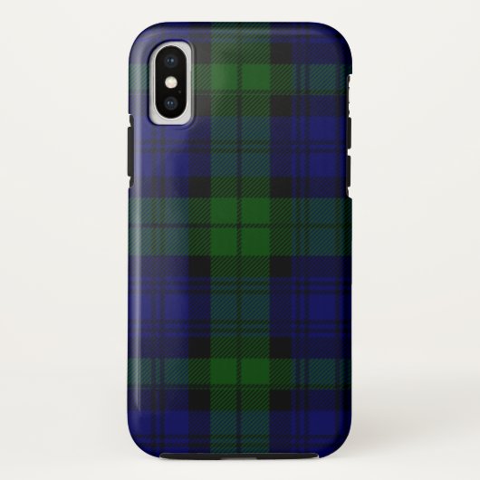 Black Watch Tartan Blue Green Pset Case-Mate iPhone Case (Achterkant)