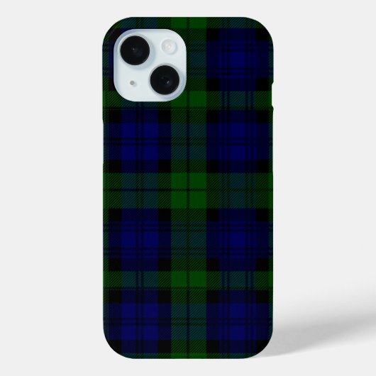 Black Watch Tartan Blue Green Pset Case-Mate iPhone Case (Achterkant)