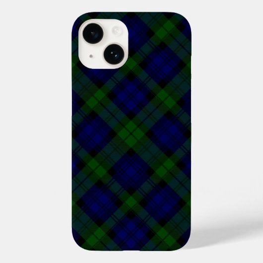 Black Watch Tartan Blue Green Pset Case-Mate iPhone Case (Achterkant)