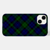 Black Watch Tartan Blue Green Pset Case-Mate iPhone Case (Achterkant (horizontaal))