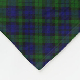 Black Watch Tartan Blue Green Pset Fleece Deken