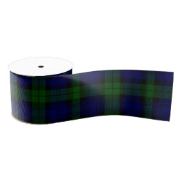 Black Watch Tartan Blue Green Pset Grosgrain Lint