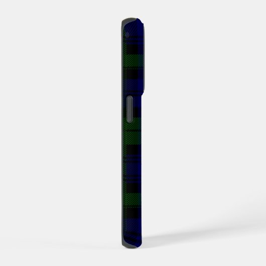 Black Watch Tartan Blue Green Pset iPhone Hoesje (Rechterkant)