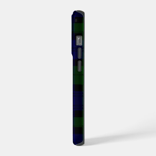 Black Watch Tartan Blue Green Pset iPhone Hoesje (Linkerkant)