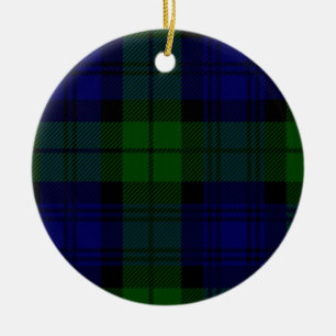 Black Watch Tartan Blue Green Pset Keramisch Ornament