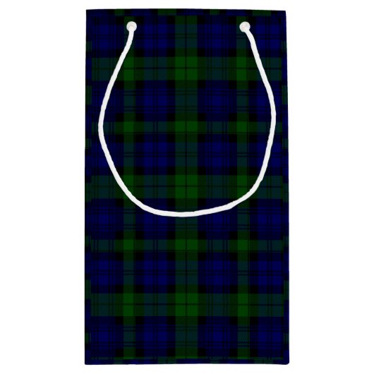 Black Watch Tartan Blue Green Pset Klein Cadeauzakje (Achterkant)