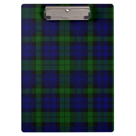 Black Watch Tartan Blue Green Pset Klembord (Voorkant)