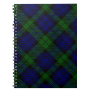 Black Watch Tartan Blue Green Pset Notitieboek