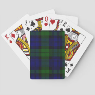 Black Watch Tartan Blue Green Pset Pokerkaarten