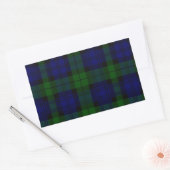 Black Watch Tartan Blue Green Pset Rechthoekige Sticker (Envelop)