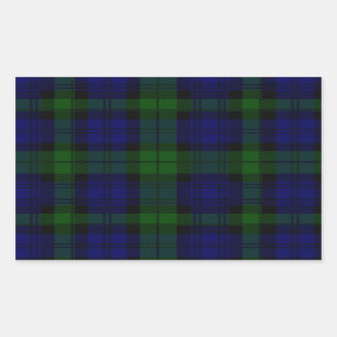 Black Watch Tartan Blue Green Pset Rechthoekige Sticker