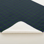 Black Watch Tartan Blue Green Pset Sherpa Deken (3/4)