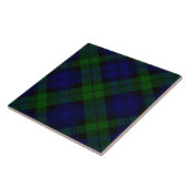 Black Watch Tartan Blue Green Pset Tegeltje (Zijkant)