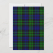Black Watch Tartan Bond Kaart (Achterkant)