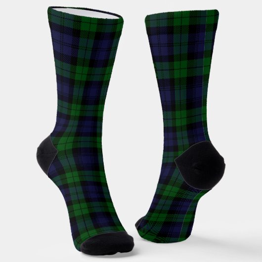 Black Watch Tartan Plaid Sokken (Gebogen)