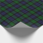 Black Watch Tartan Pset Scottish Pset Pattern Cadeaupapier (Hoek)
