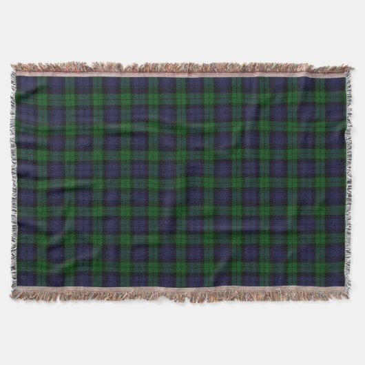 Black Watch Tartan Pset Scottish Pset Pattern Deken (Voorkant)