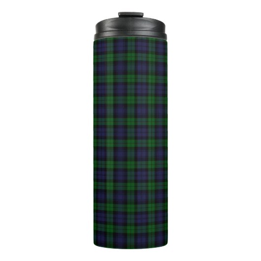 Black Watch Tartan Pset Scottish Pset Pattern Thermosbeker (Voorkant)