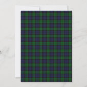 Black Watch Tartan Retraite Party Invitation (Dos)