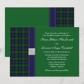 Black Watch Tartan Weddenschap Kaart (Voorkant / Achterkant)