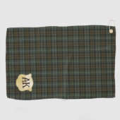 Black Watch Weathered Original Scottish Tartan Golfhanddoek (Horizontaal)