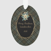 Black Watch Weathered Original Scottish Tartan Ornament (achterkant)