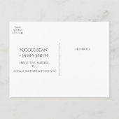 Black Waterverf Rozen Weddenschap Save the Date Aankondigingskaart (Achterkant)