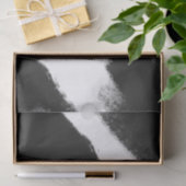 Black Waterverf Streaks Abstract Tissuepapier (Geschenk)