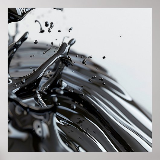 Black Wave Fluidity Poster (Voorkant)
